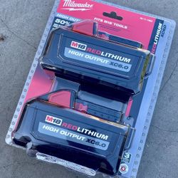 Milwaukee M18 18-Volt Lithium-Ion High Output 6.0Ah Battery Pack 2x  $140  New