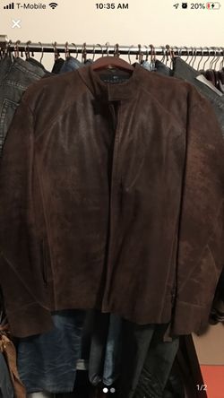 Kenneth Cole Leather Jacket (Brown) XLarge