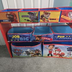 Paw Patrol Kids 9 Bin  Toy Storage Organizer