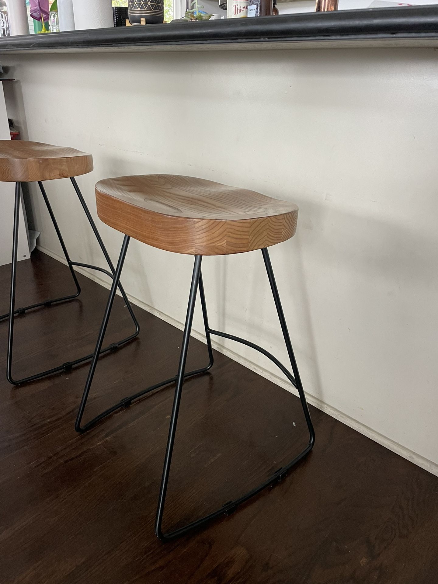 Wooden Hull Counter Height Stools