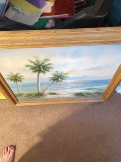 Beautiful Beach Scene. 29" x 25" Scene. New