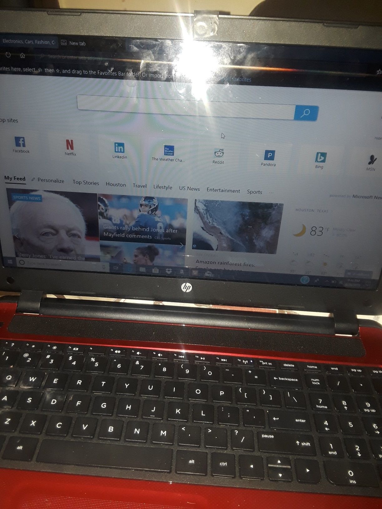Hp laptop flyer red. 500gb