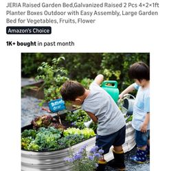 Jaria Raised garden Bed  2pc 2’bye4’ Bye1’high