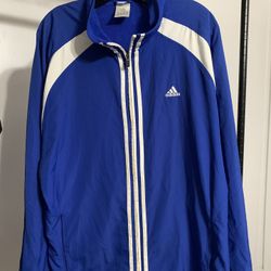 ***CASH ONLY***/PICK UP OAK CLIFF- Excellent Condition  Sz: Medium- Adidas blue jacket with white accents and zipper