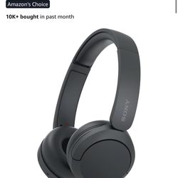 Sony WH-CH520 Wireless Headphones Bluetooth On-Ear Headset with Microphone and up to 50 Hours Battery Life with Quick Charging, Black