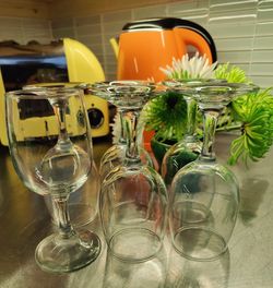 Six Libby 8oz Wine Glasses