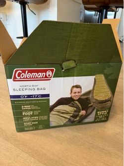 Coleman North Rim 0°F Big & Tall Sleeping Bag. Brand new!