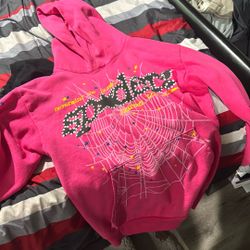Pink Spider Hoodie Size M