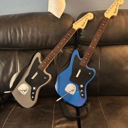 Gray And Blue PS4 Guitar 