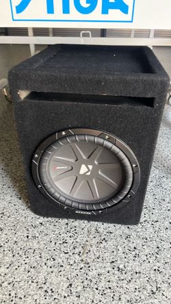 Kicker 10 inch subwoofer in box