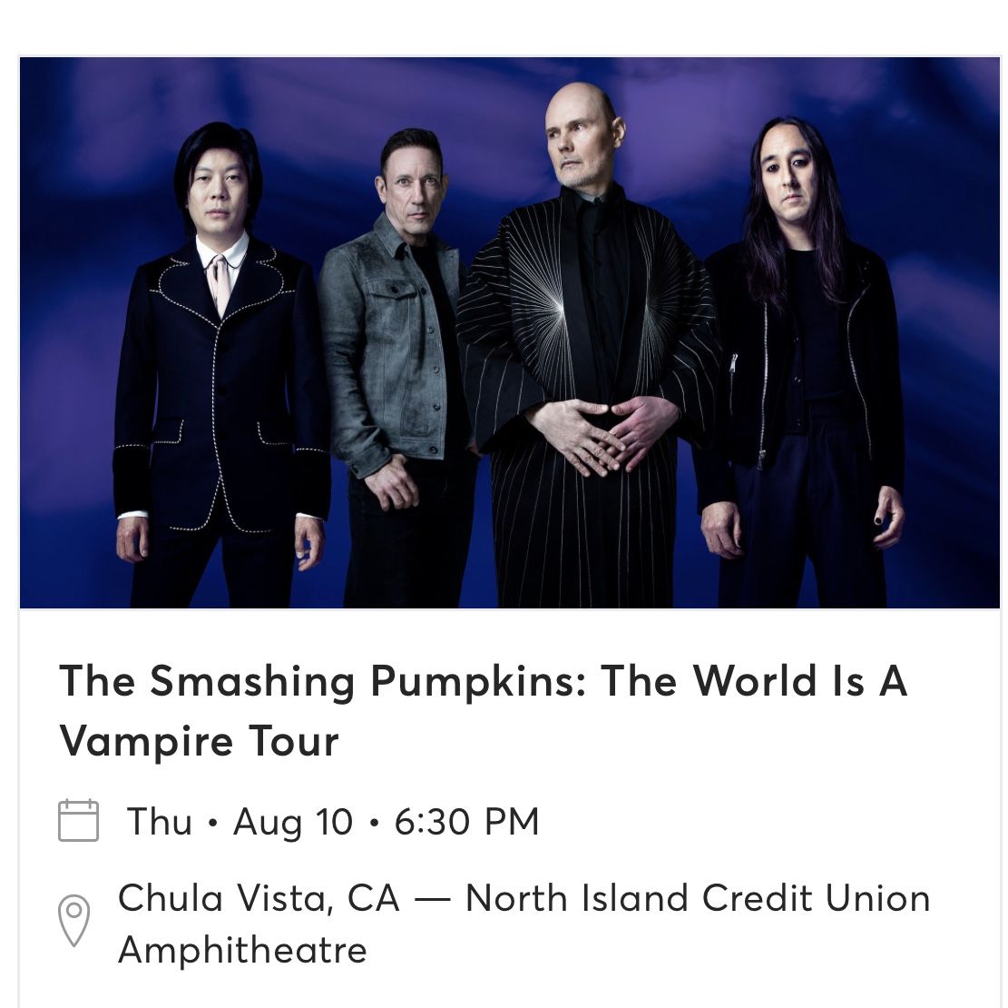 August 10th Smashing pumpkins