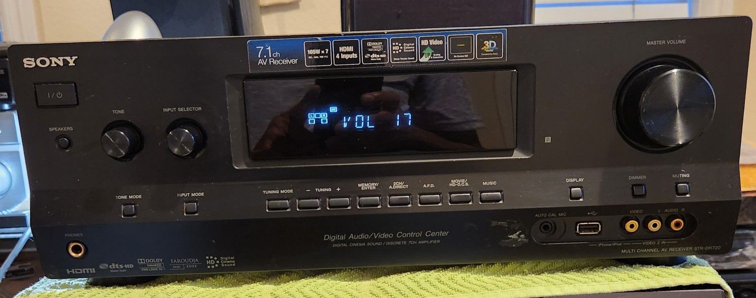 Sony STR-DH720 7.1 Channel 3D AV Receiver, Black