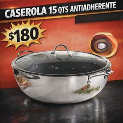 Cacerola De 15 Qts Antiadherente Nueva