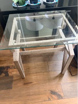 Glass end table