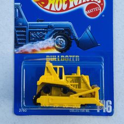Hot Wheels BullDozer.   Birthday Cake Topper
