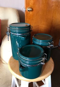 3 piece ceramic canister food storage set