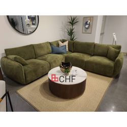 5-piece Chenille Upholstered Modular Sectional Sofa