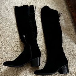 Black Suede Boots 