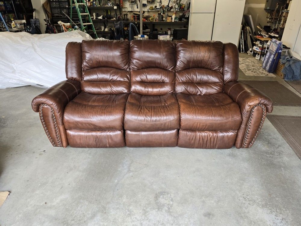 Dual Recliner Leather Sofa (Cheers Brand)