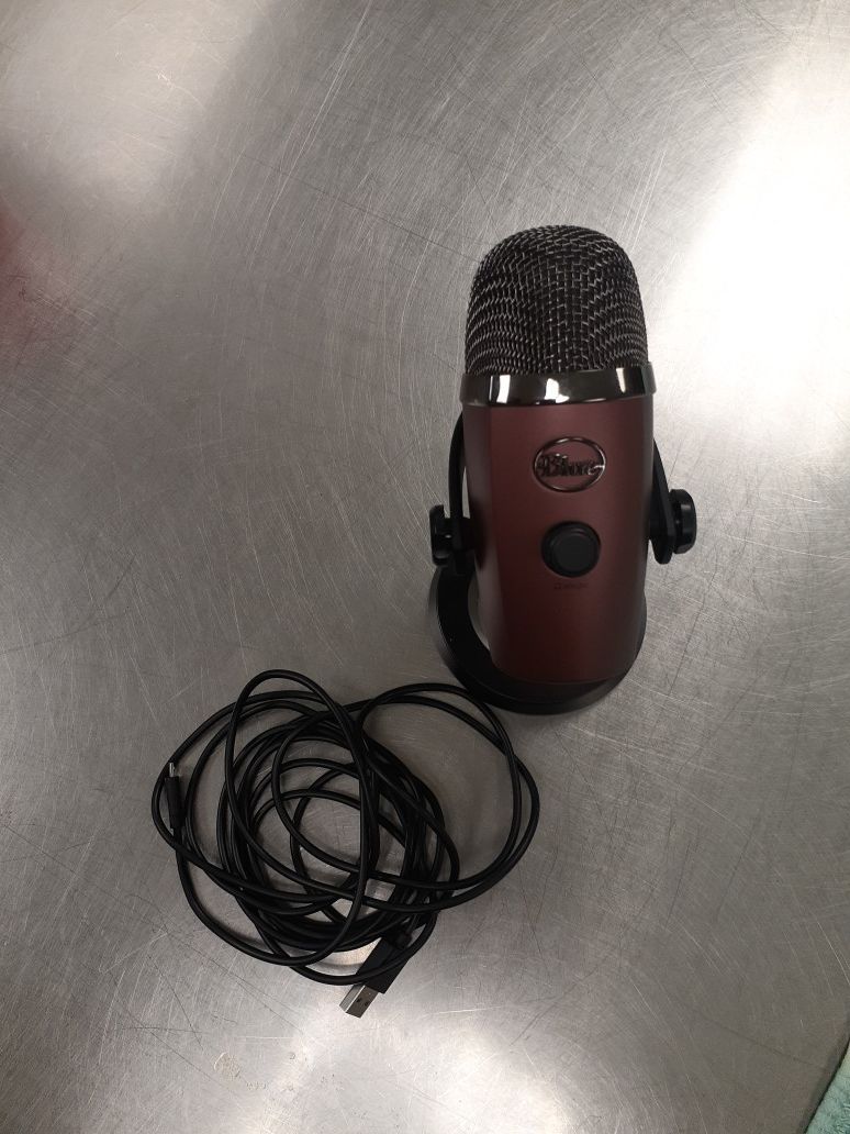 Blue Yeti Microphone. New condition, used one time. Comes with long chord.