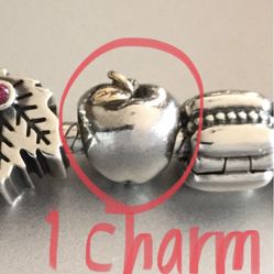 1 Pandora two-tone apple charm