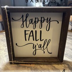 Home Decoration Wood Fall Sign