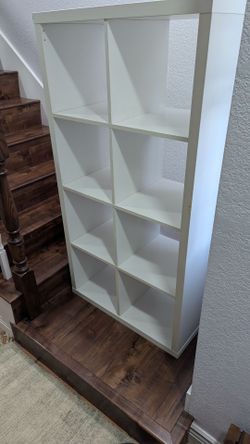 IKEA KALLAX 8-Cube Shelf (2x4) – White – Gently Used