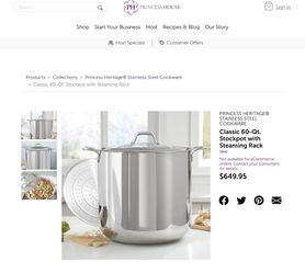 Princess House Stockpot With Steaming Rack