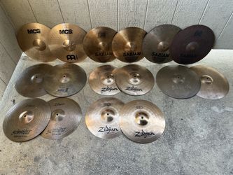Cymbals for drummers, large section, drum