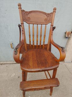 Vintage wooden highchair