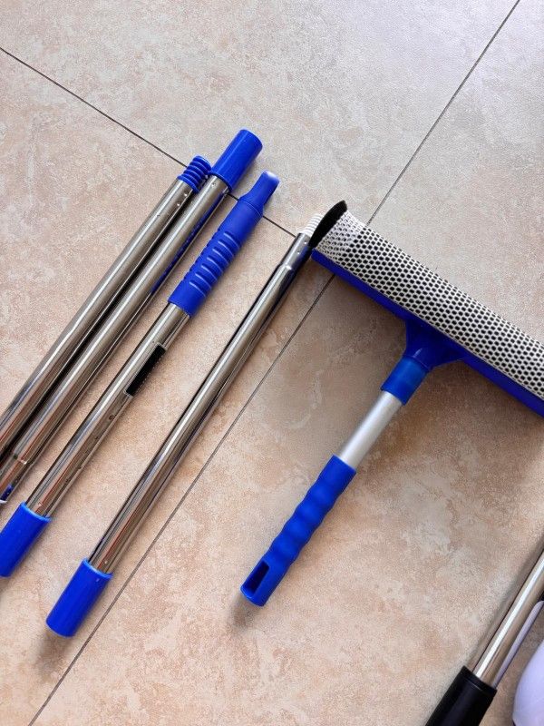 Window Squeegee for Home, 56'' Long Handle Shower Door Cleaner Tool