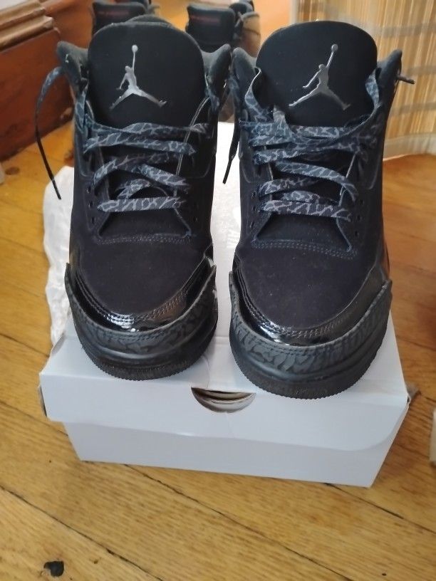  Jordan 3 Black Cat Size 10