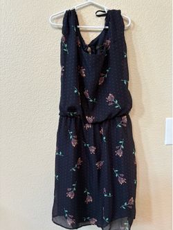 Women’s Navy Blue Floral Dress Size M $3