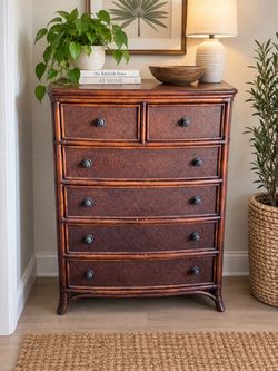 Rattan & Bamboo Chest Dresser
