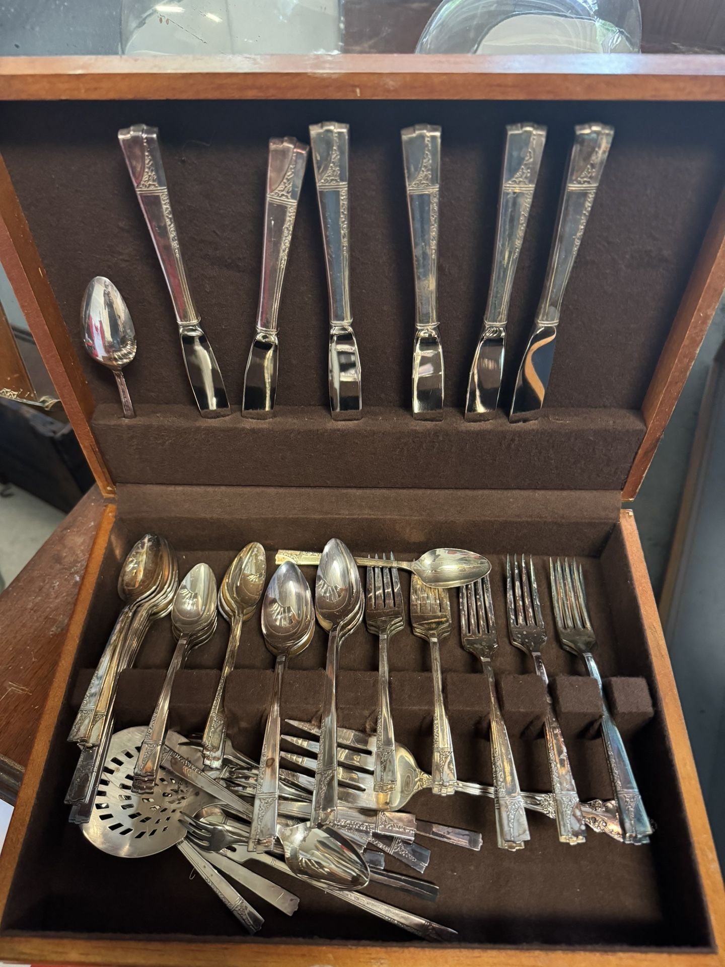 Silver plated serving set