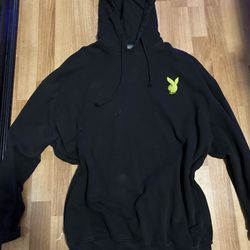 playboy bunny- hoodie- black w/ green accents 