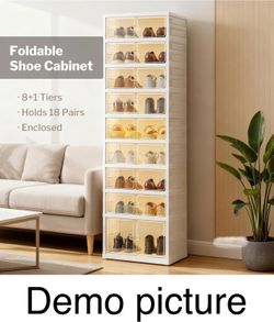 UFORU 9-Tier Foldable Shoe Storage Organizer