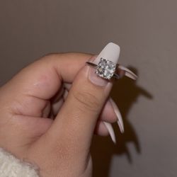3 ct Cushion Ring Moissanite 