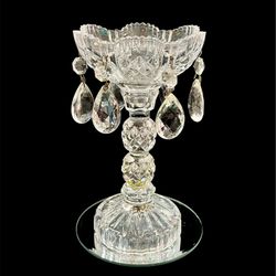 1950’s Lead Crystal Mantle Luster With Teardrop Prisms