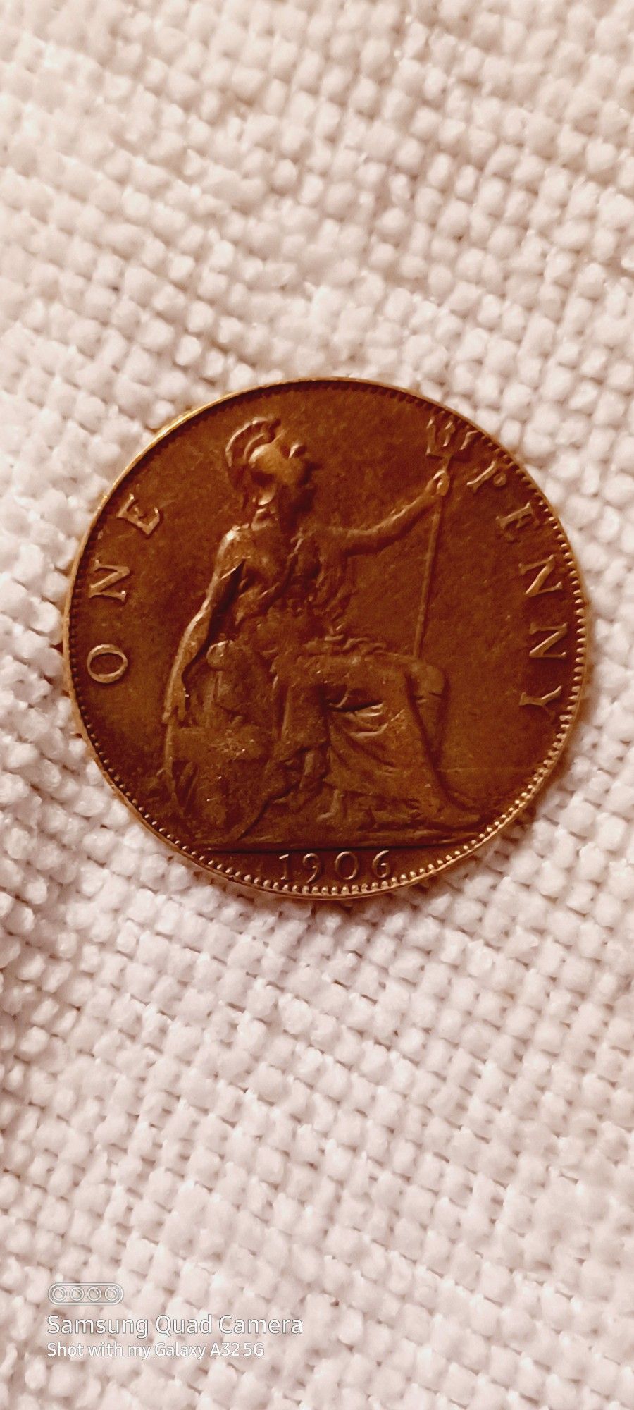 CIRCULATED 1906 1 PENNY UK COIN