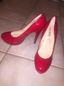 GUESS Red Patent Leather Heels