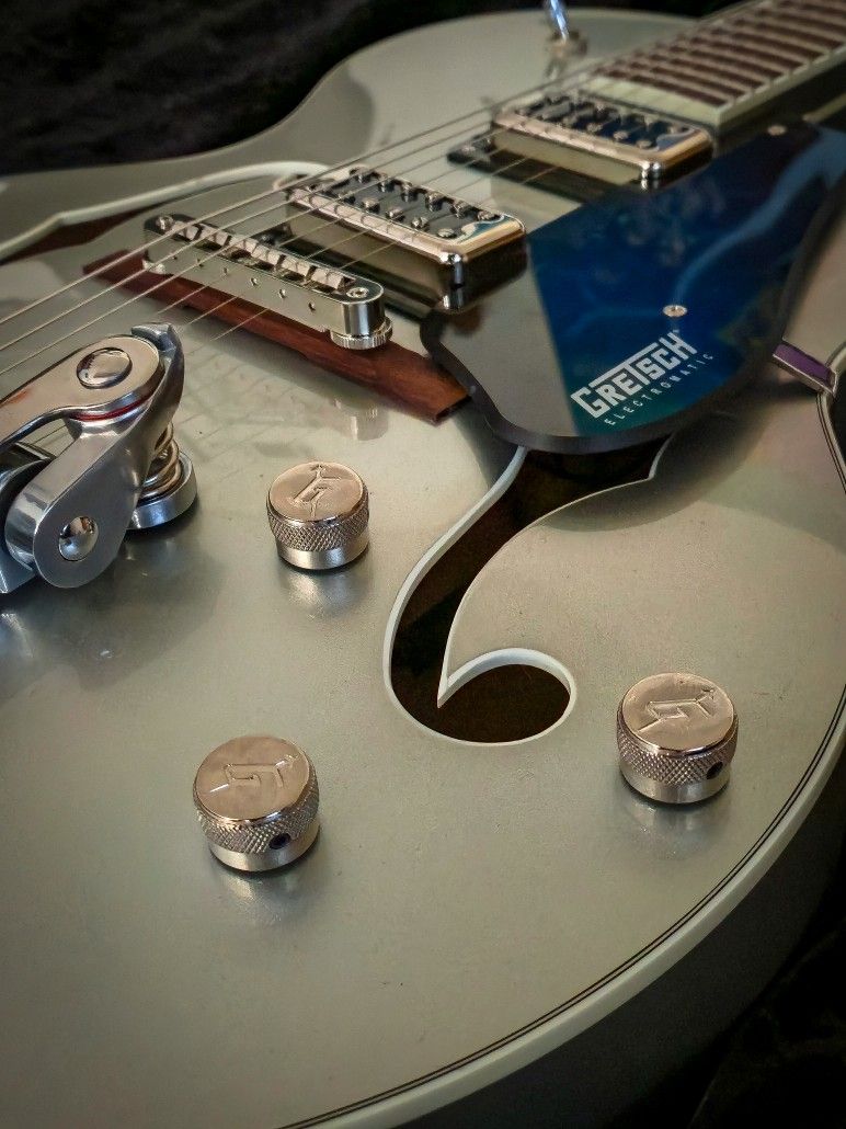 Gretsch G5420t Electromatic Classic Hollow Body Single Cut With Bigsby Electric Guitar Airline Silver