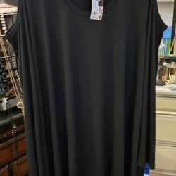 WD # 1040 New..womens 2x Karen Kane Cold Shoulder Black Dress