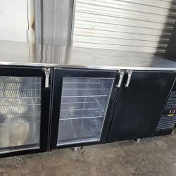 Back Bar Cooler Glastender BB84-R6-Door , 84"W/ 115V