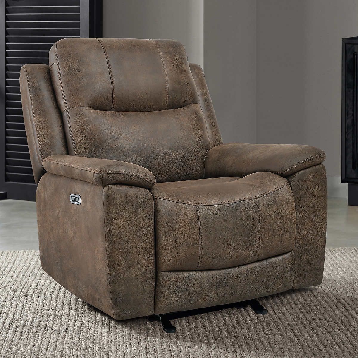 Costco - Barcalounger Cyprus Fabric Power Glider Recliner with Power Headrest - Retail $600