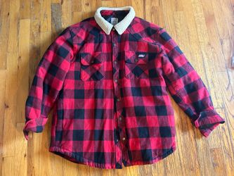 Dickies red flannel jacket  Size Large
