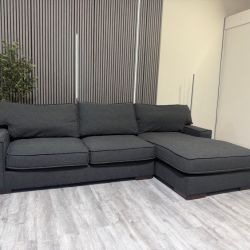 Ashley Gamaliel Navy Sectional with Chaise