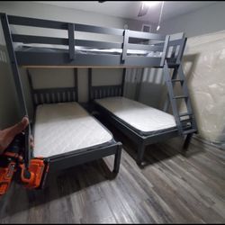 Triple Bunk Bed $39 Down No Credit Needed 