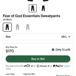 Fear of God essential sweatpants