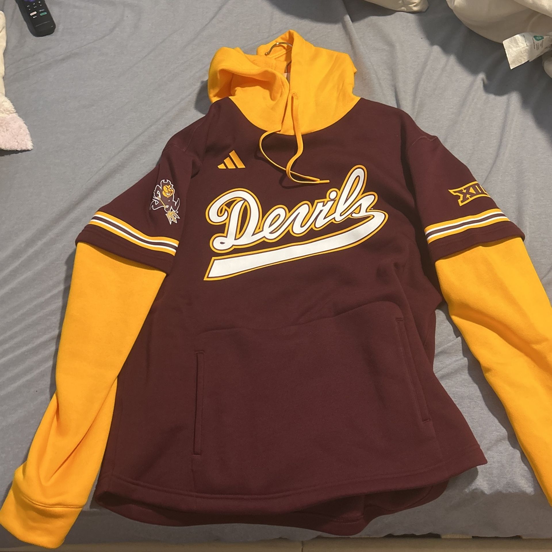 Asu Sun Devil Jersey Hoodie Adidas Size Medium